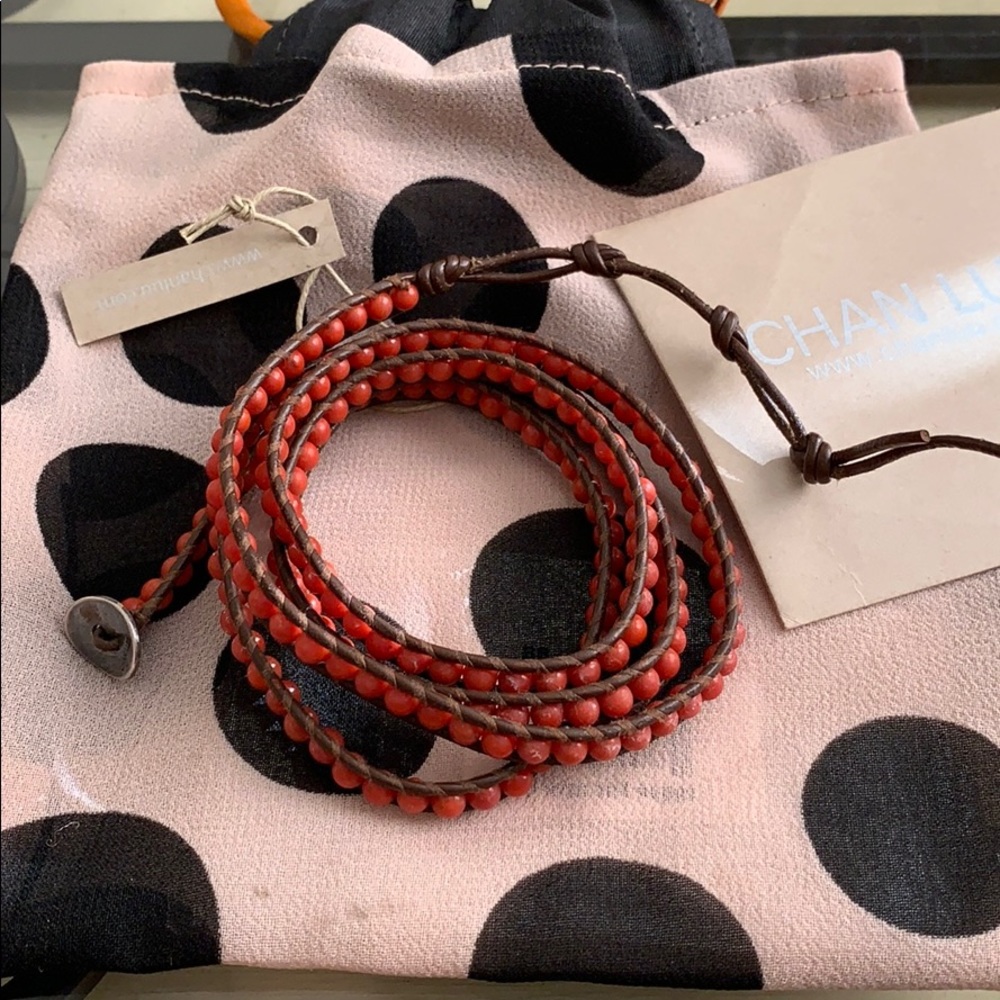 AUTHENTIC Chan Luu Red Coral wrap bracelet